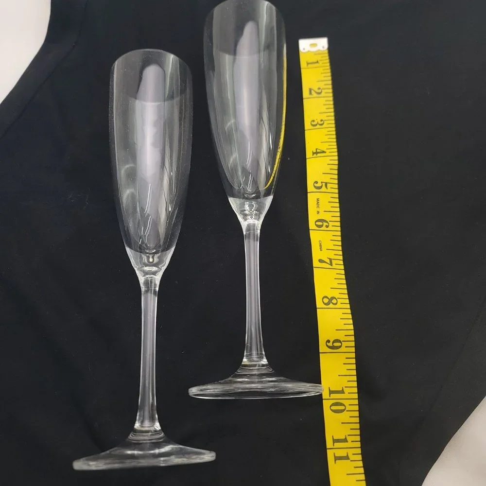 Set Of 2 Longaberger 90096 Collector Club Table Top Champagne Wedding Flutes